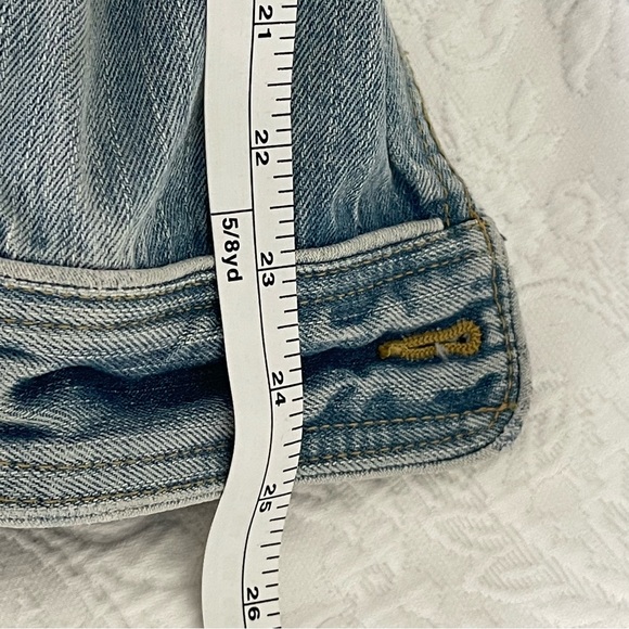 Abercrombie & Fitch Blue Distressed Jean Jacket size L - Picture 4 of 11